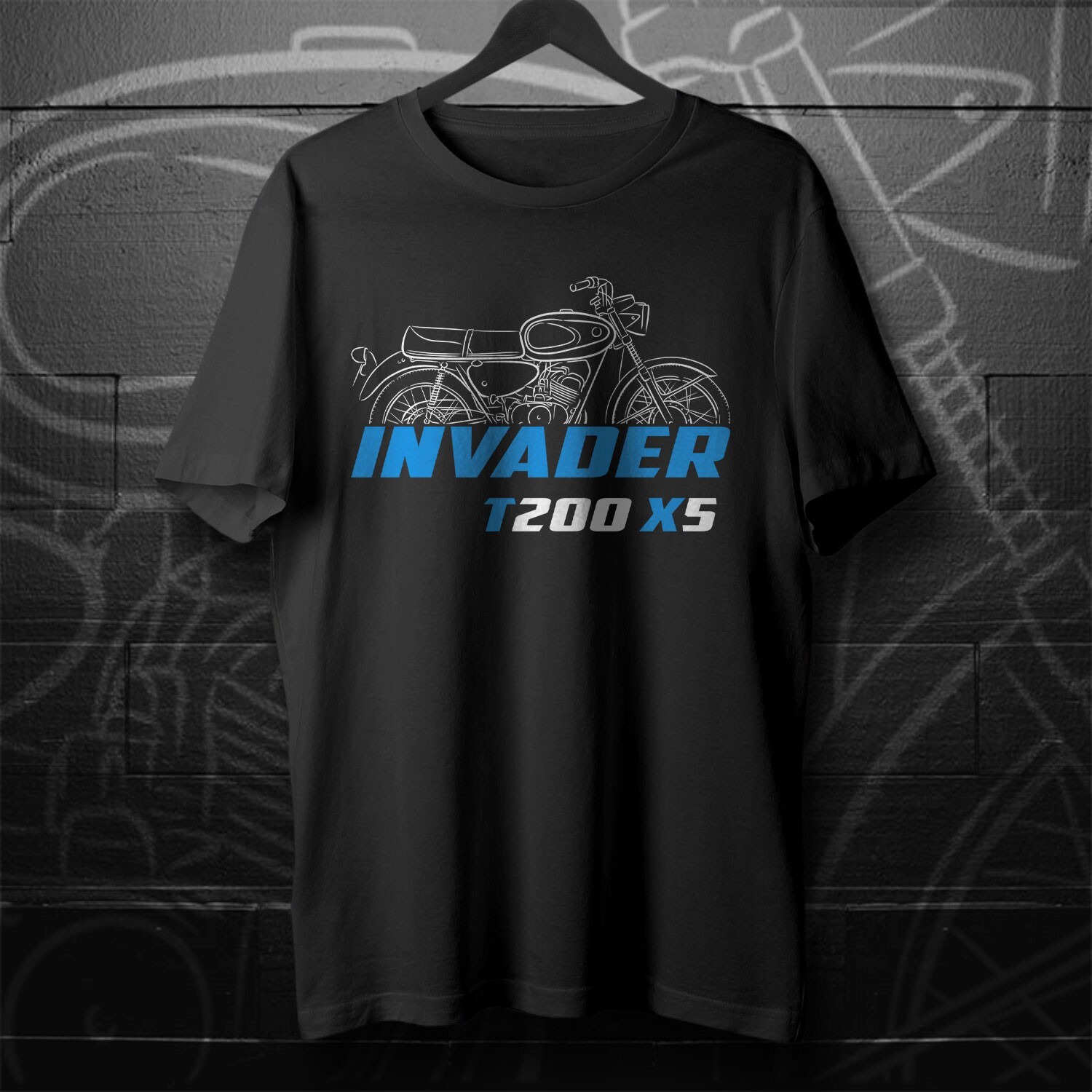 Suzuki T200 X5 Invader 1967-1971 - Motorcycle T-Shirt for Riders gallery