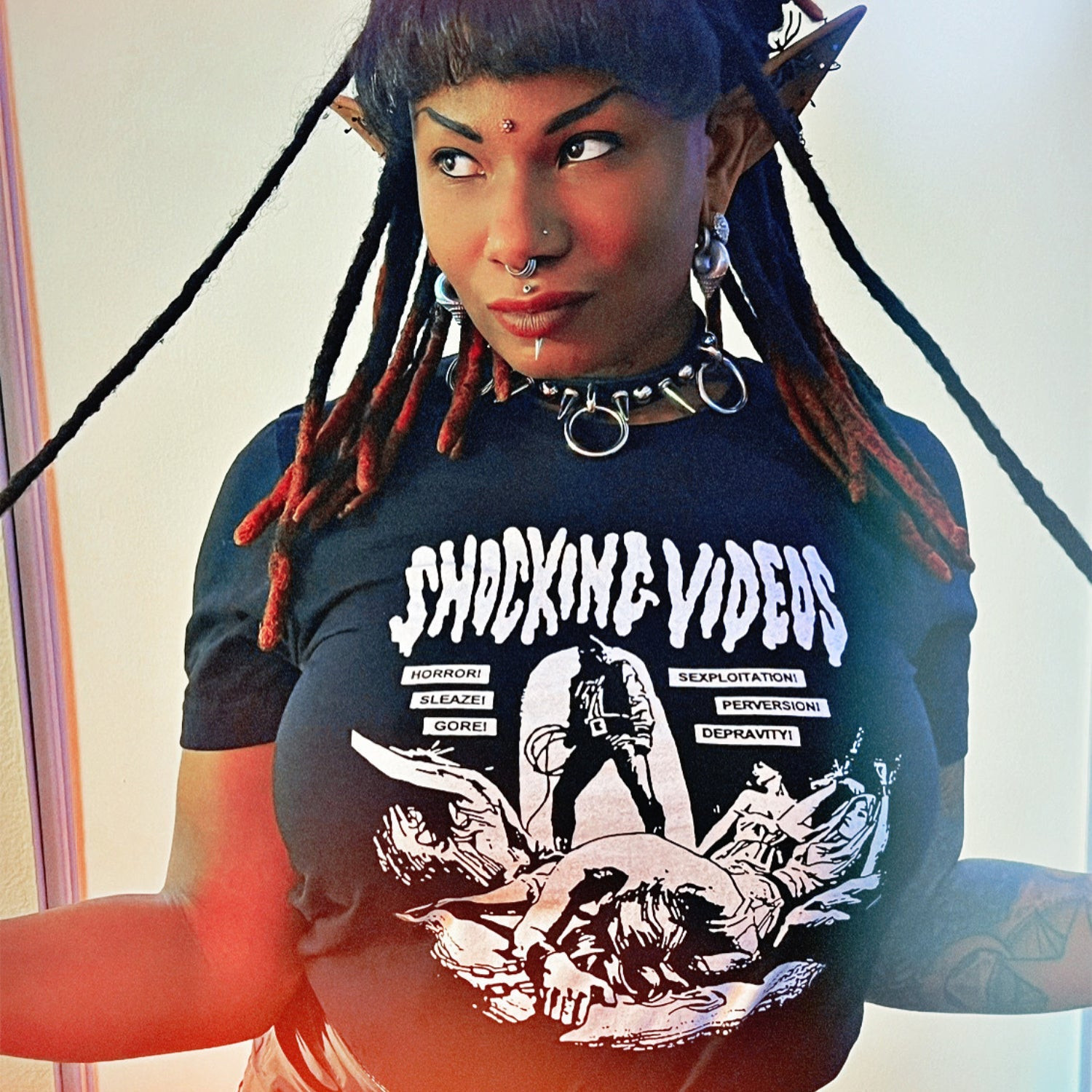 Shocking Videos T-Shirt Horror Halloween shirt movie Unisex Shirt