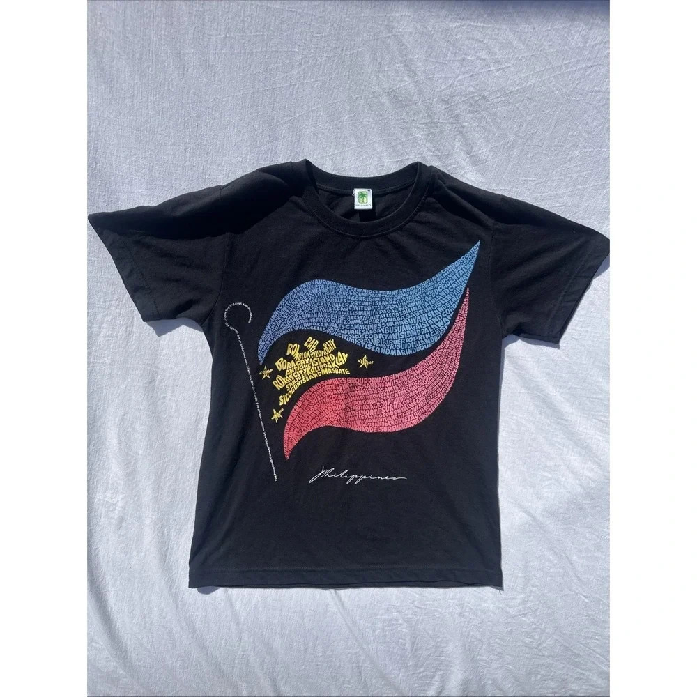 Black Philippines‎ T-shirt Halu-Halo. XS. Detailed Writing In flag gallery
