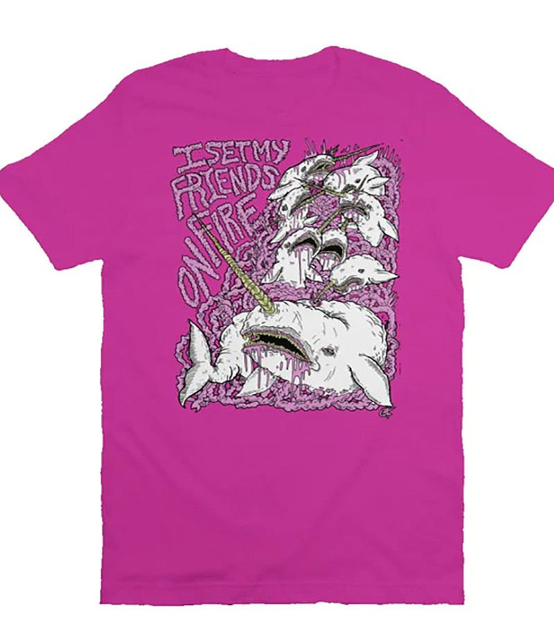 Rare I Set My Friends On Fire Band Pink All Size T-Shirt AR857 gallery