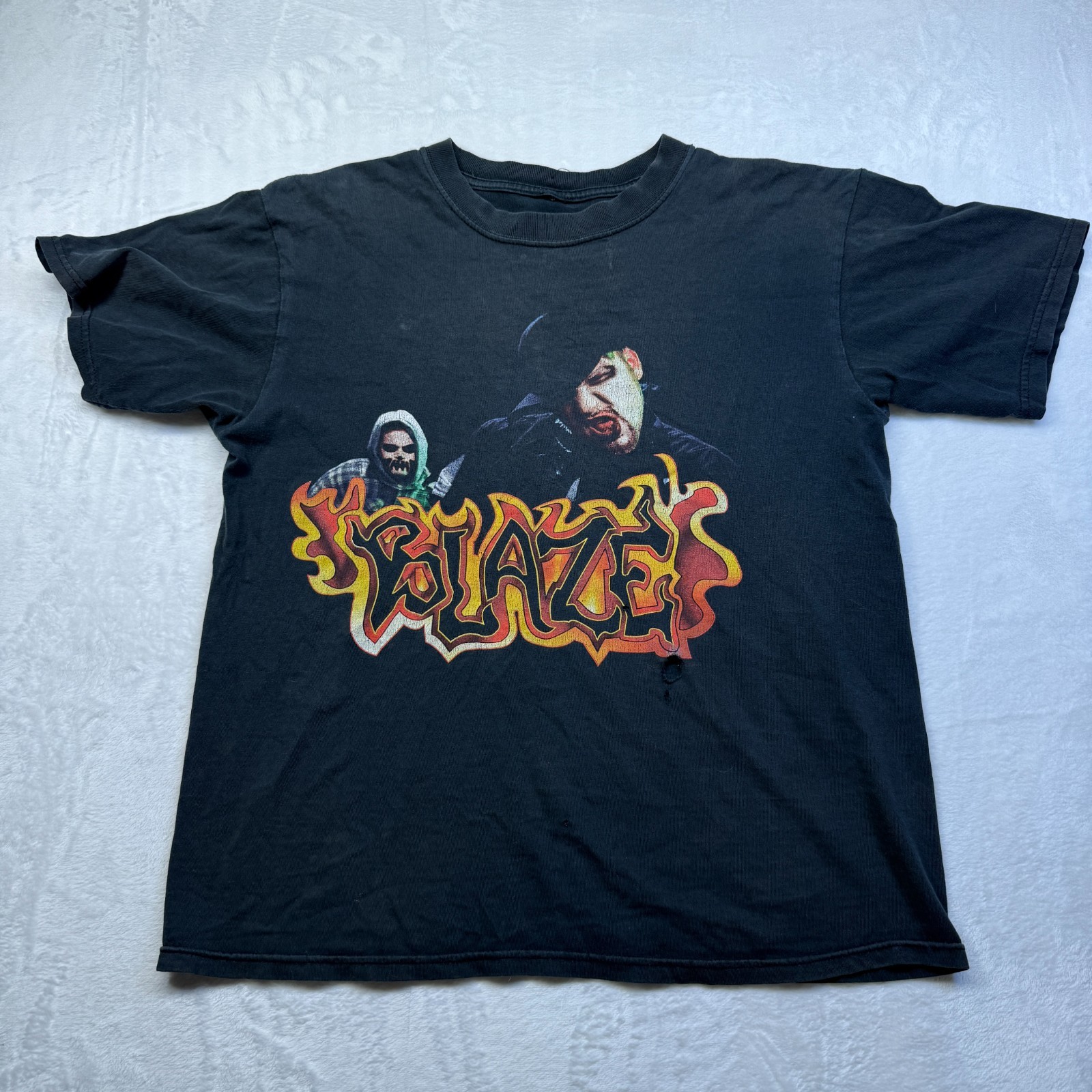 Blaze Ya Dead Homie 1 Less G n da Hood Shirt Sz Lg WORN THRASHED See Pics gallery