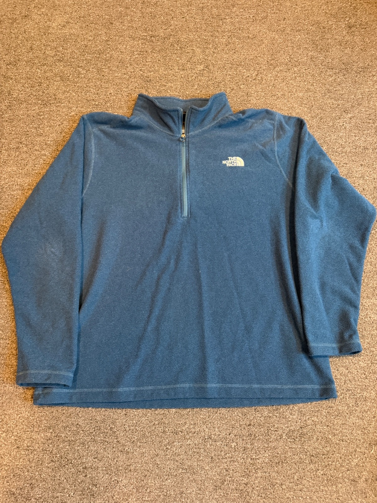 The North Face Men's XXL Blue Textured Cap Rock 1/4-Zip Fleece Jacket gallery