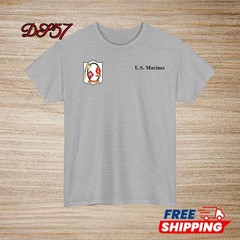 1st Battalion 6th Marine Regiment USMC Small Logo T-Shirt S to 5XL Made In USA