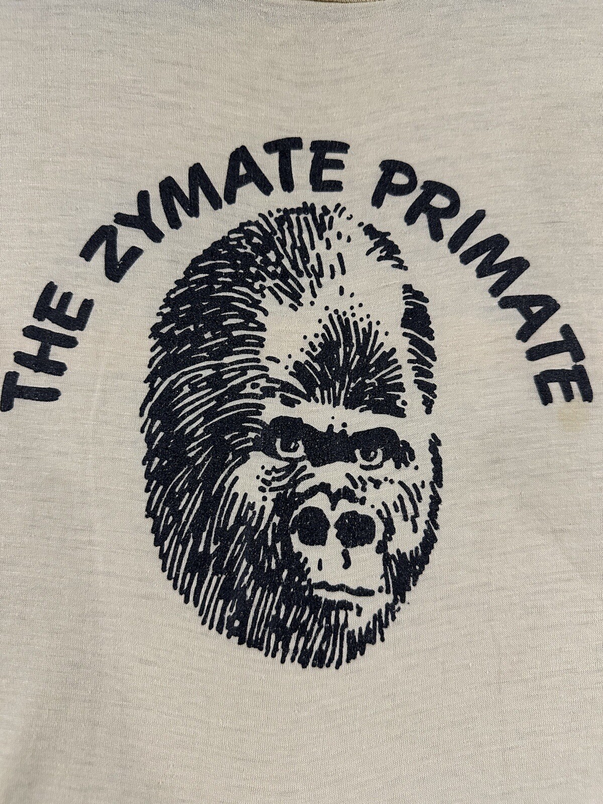 Zymark Zymate Primate Shirt Medium Distressed Vintage Single Stitch Rare gallery