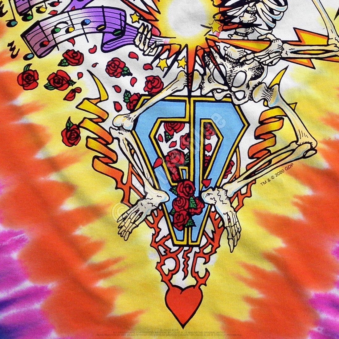 Grateful Dead Summer Tour 92 Tie-Dye T-Shirt Liquid Blue gallery