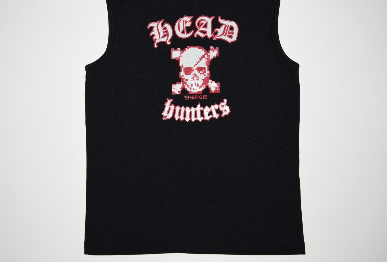 VTG 90s ENERGIE HEAD HUNTERS SKULL SLEEVELESS T-SHIRT TANK TEE M/Slim ITALY Y2K gallery