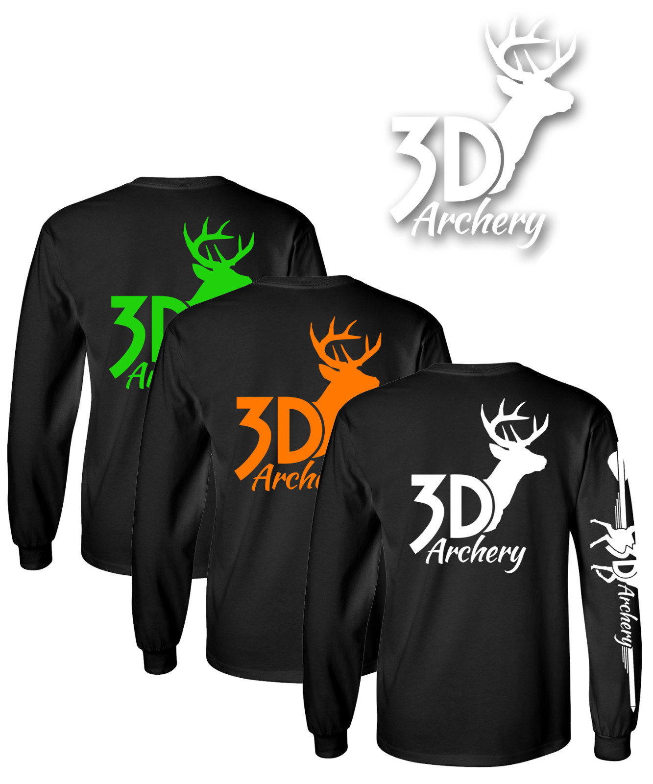 3D Archery T Shirt Long Sleeve archery hunting target compound bow recurve arrow gallery