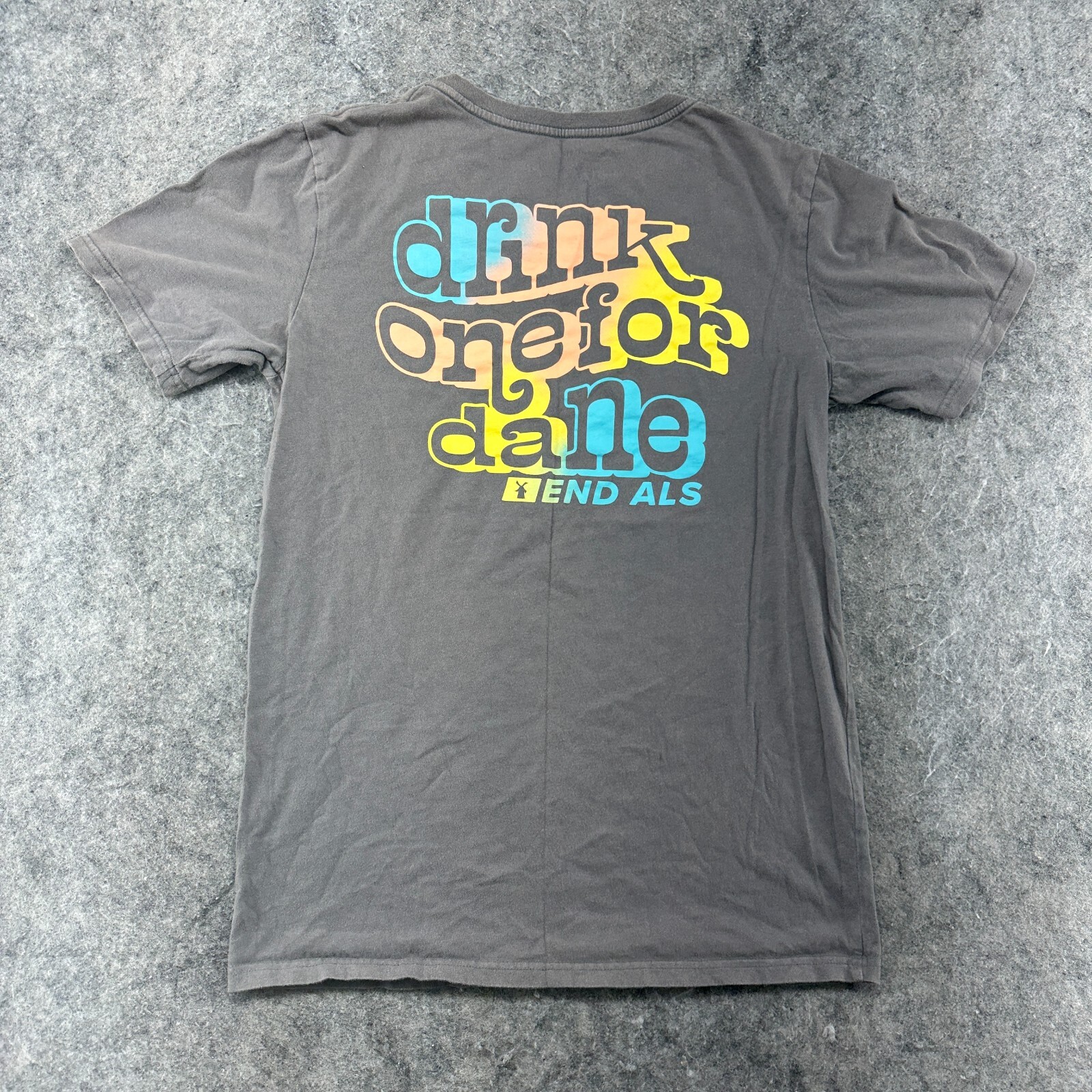 Dutch Bros Shirt Mens Medium Gray Yellow Graphic Logo Spellout Print gallery