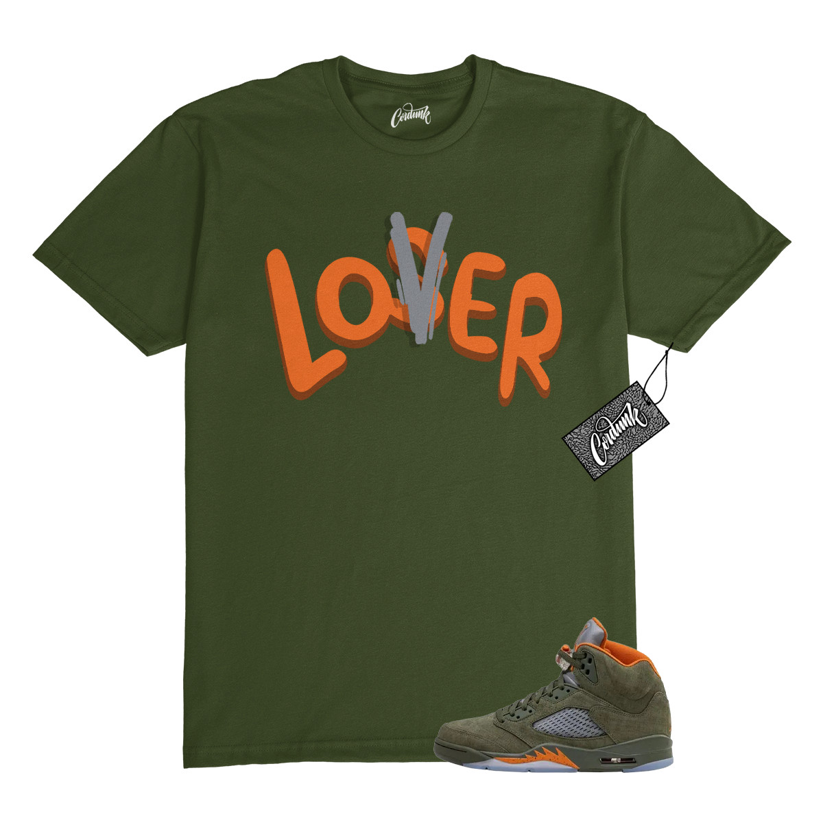 5 Olive Army Solar Orange Black Grey T Shirt Match LOVER