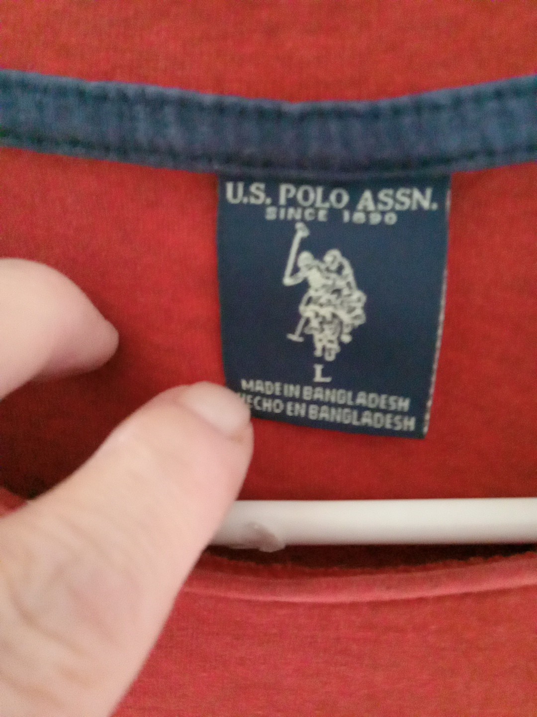 U.S. Polo ASSN. L Men's Long Sleeve Crew Neck Solid Thermal Shirt Rust gallery
