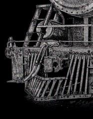 Steam Train Black T-shirt — Crescent Limited Ps-4 Locomotive #1396