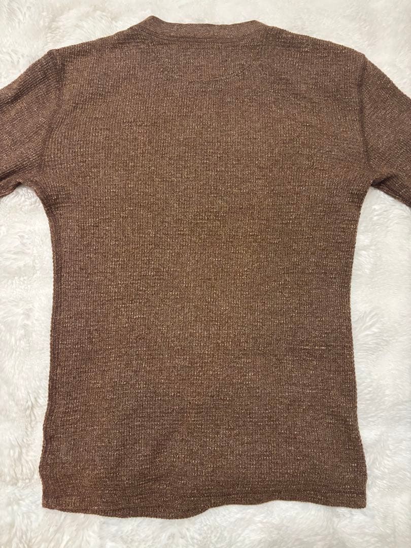 RRL Henley Thermal Shirt XS US Size S Stretchable Black Unisex gallery