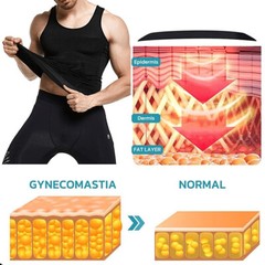 Gynecomastia Compression Vest Fajas para Hombres Back Support Shapewear Tank Top