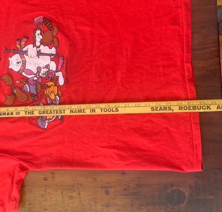 Vintage 1986 Maine Party Animals Cartoon Lifestyles T Shirt Red Size Large gallery