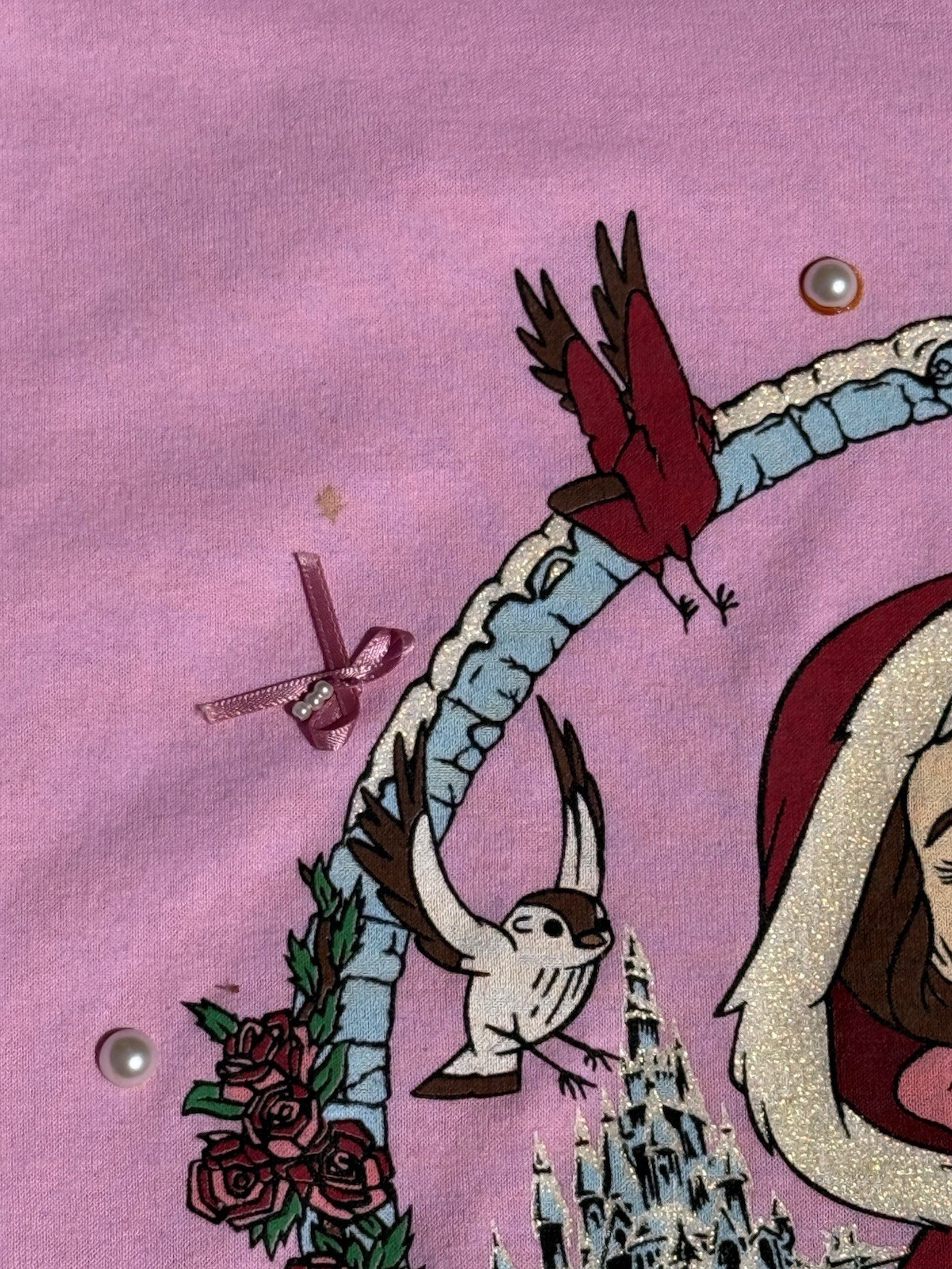 Vintage Rare Beauty And The Beast Beaded Movie Promo Shirt gallery