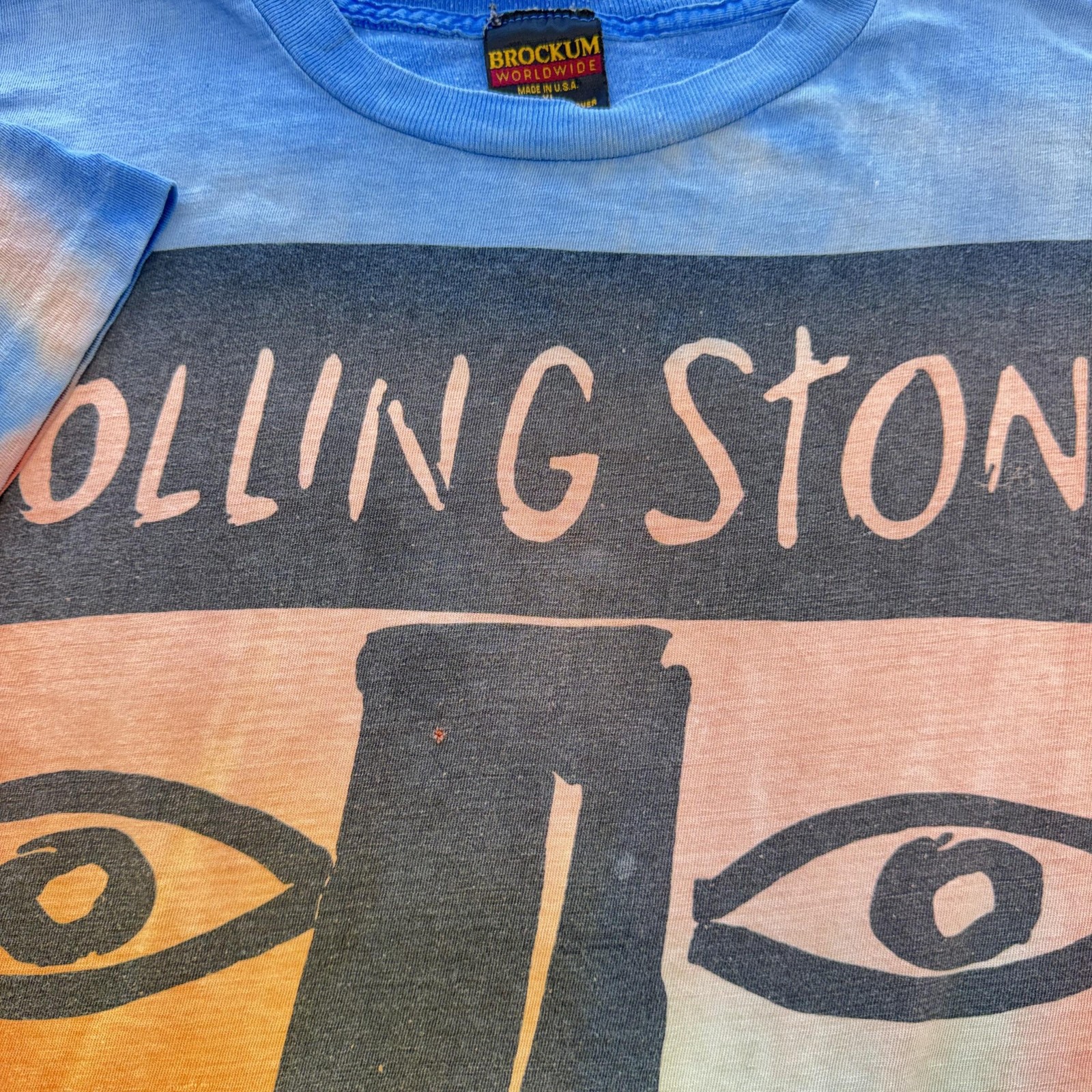Brockum Rolling Stones Shirt Mens XL Multicolor Voodoo Lounge Crewneck Vintage gallery