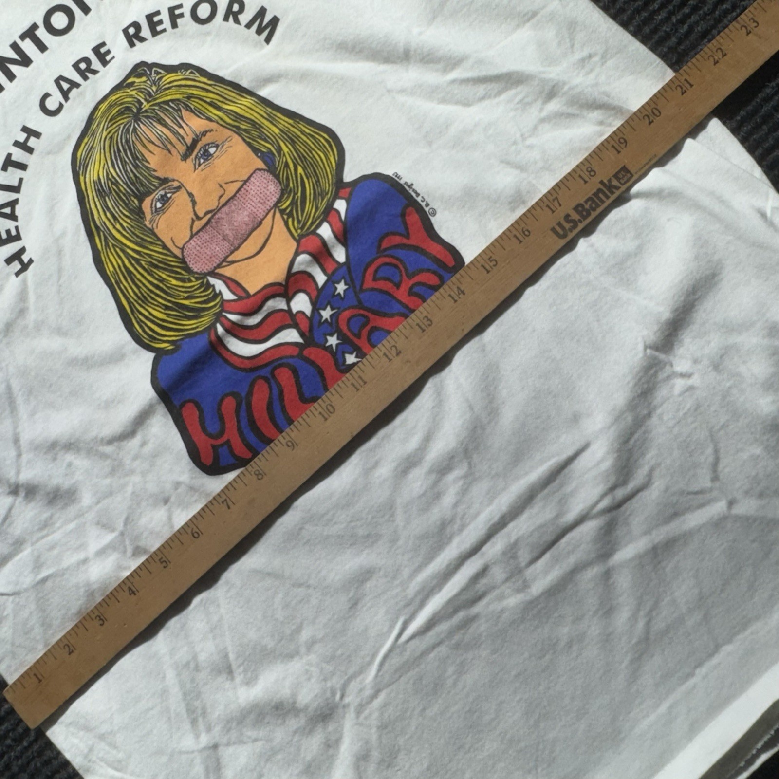 Vintage Clinton Health Care Reform Hillary T Shirt USA Delta 90s Political L gallery