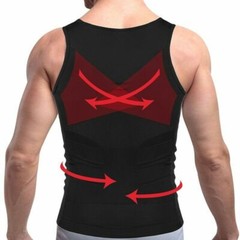 New Men’s Slimming Body Shaper Compression T-Shirt Round Neck Short Sleeve Top