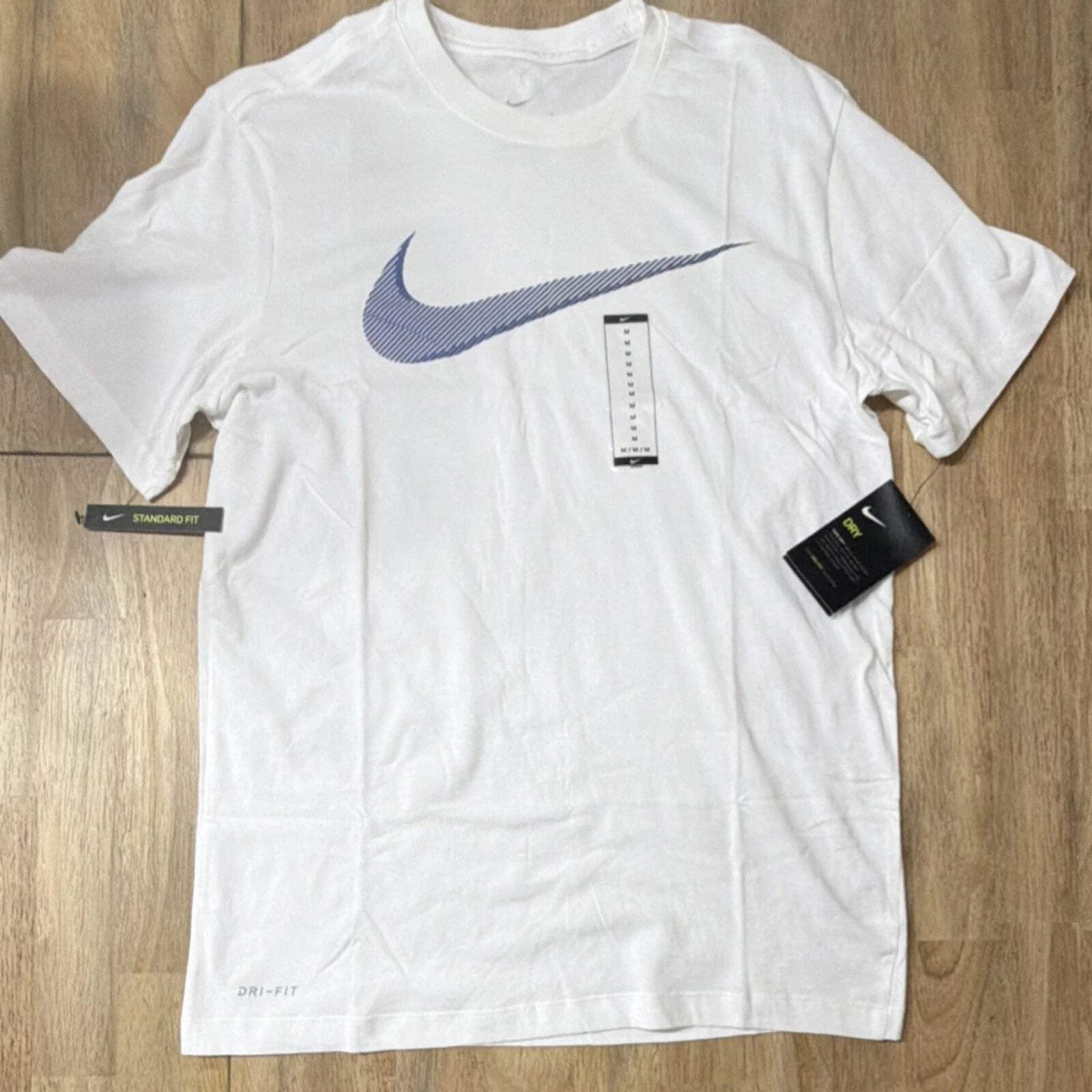 Nike The Nike Tee Men's White Graphic Print Short Sleeve T-Shirt M AR5968-100 gallery