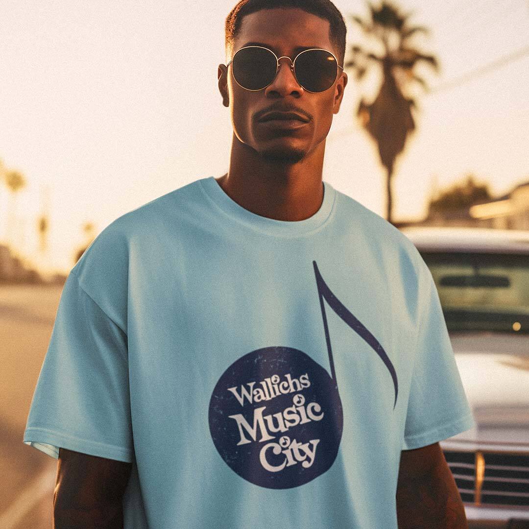 Wallichs Music City Los Angeles Unisex Retro T-shirt - Bygone Brand Tee gallery