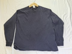 VTG Hanes Beefy-T Navy Jersey Long Sleeve T-Shirt Men’s Size L Crew Neck