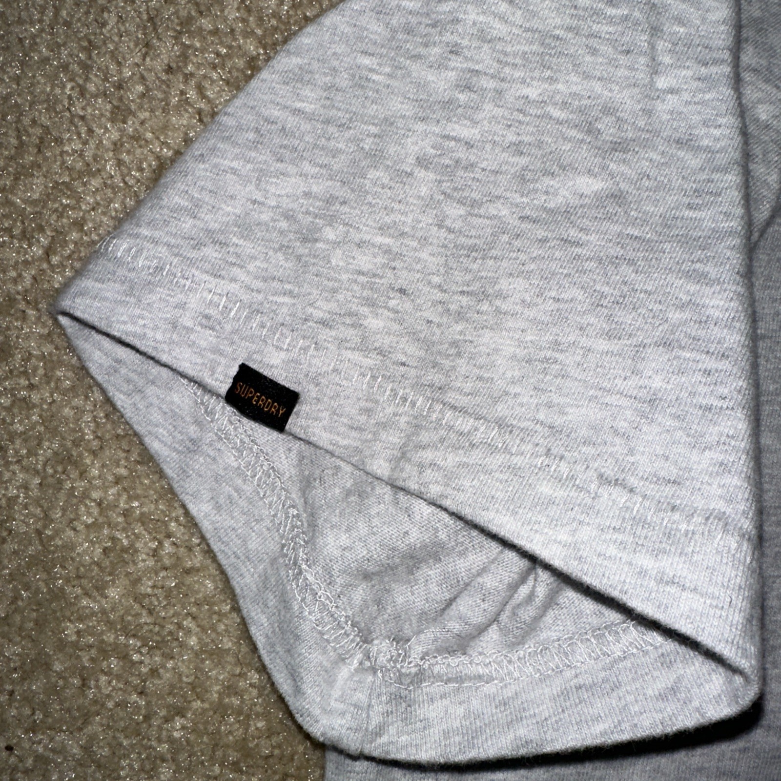 Superdry Men’s Med Heathered Gray Pocket T-Shirt Traditional Workwear Crewneck M gallery