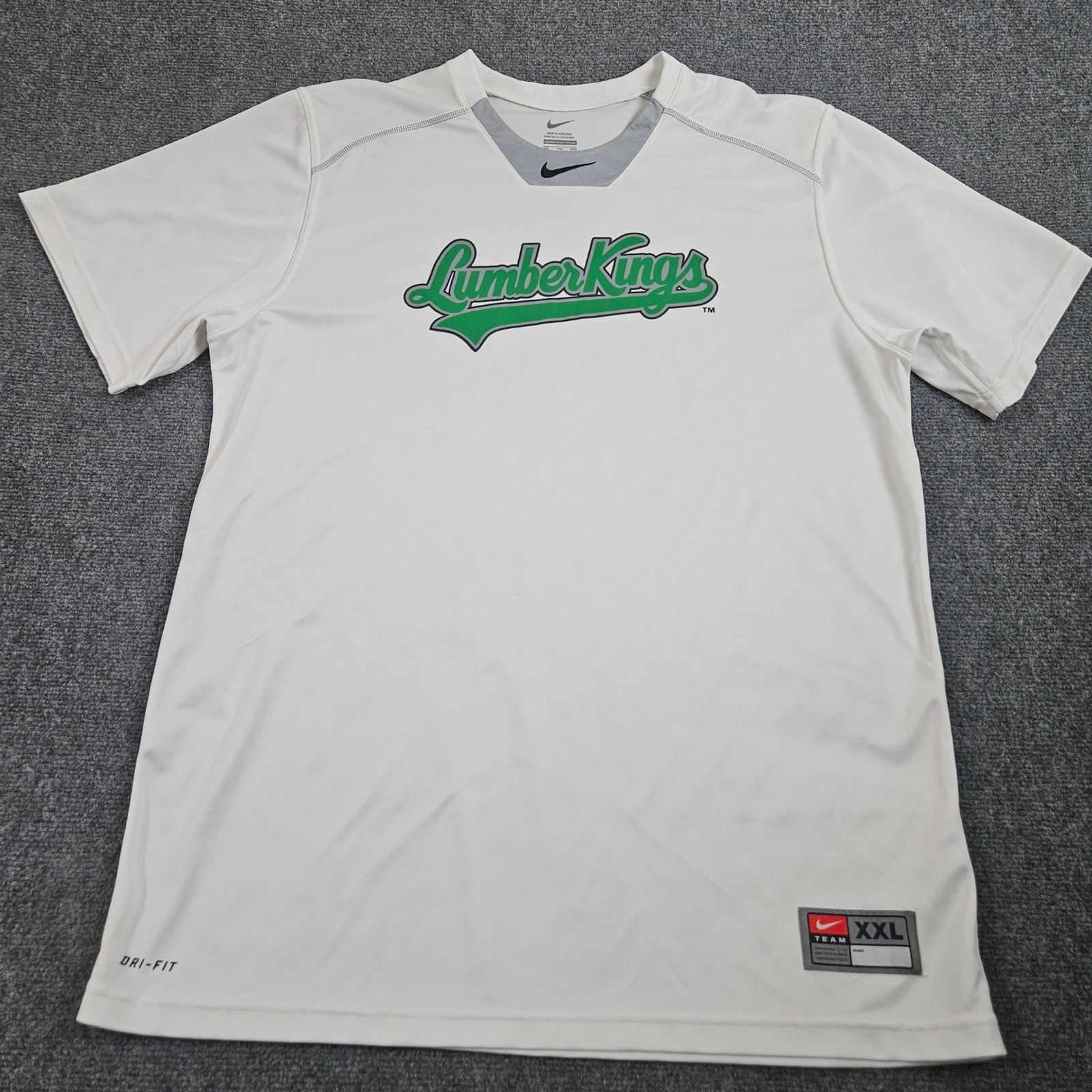 Clinton LumberKings Jersey Nike Dri-FIT Mens XXL White MiLB Baseball Performance gallery