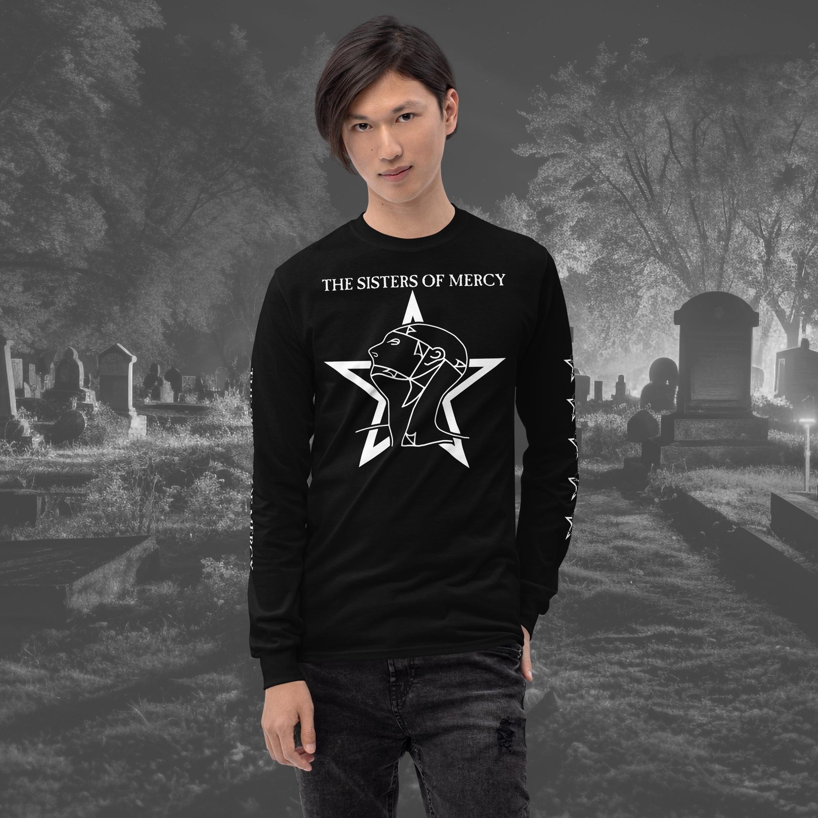Sisters of Mercy Long Sleeve Print 80s Goth Gothic Vampire Punk gallery