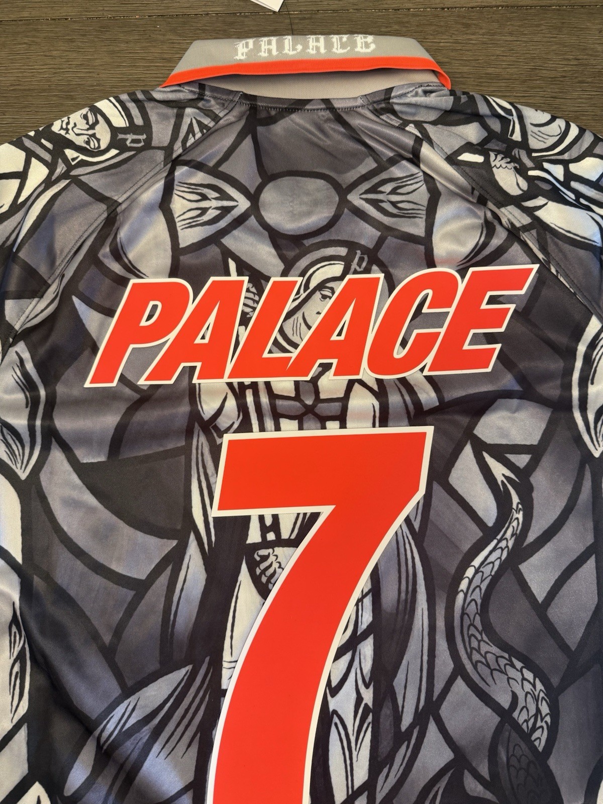 Palace x England Nike Jersey - Pewter Grey Black White - Size Small IN-HAND gallery