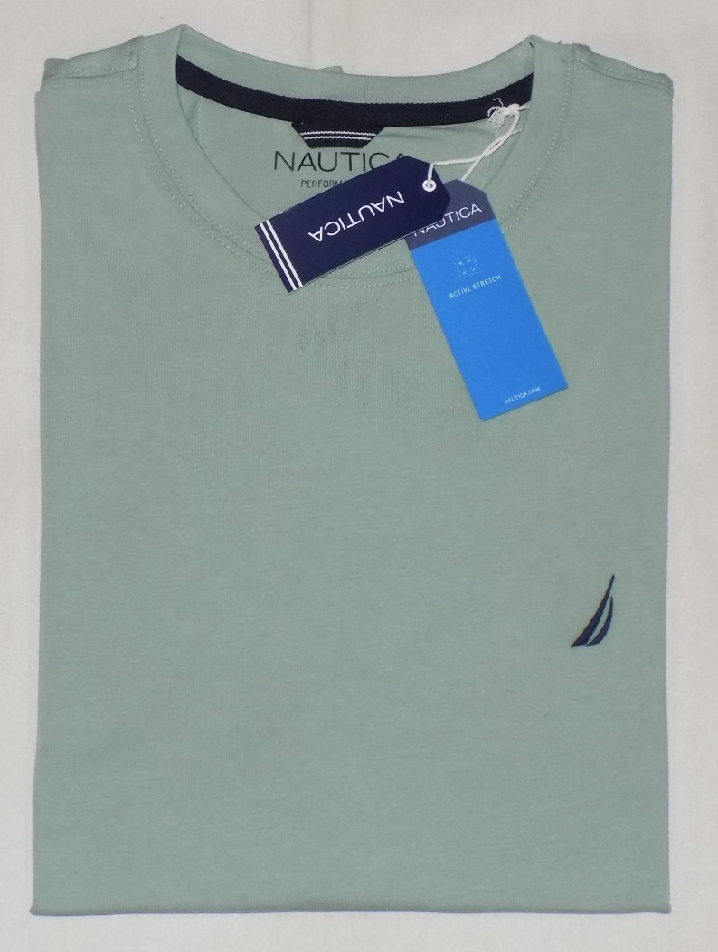 Nautica Men’s Active Stretch Performance T-Shirts Jadefrost L New