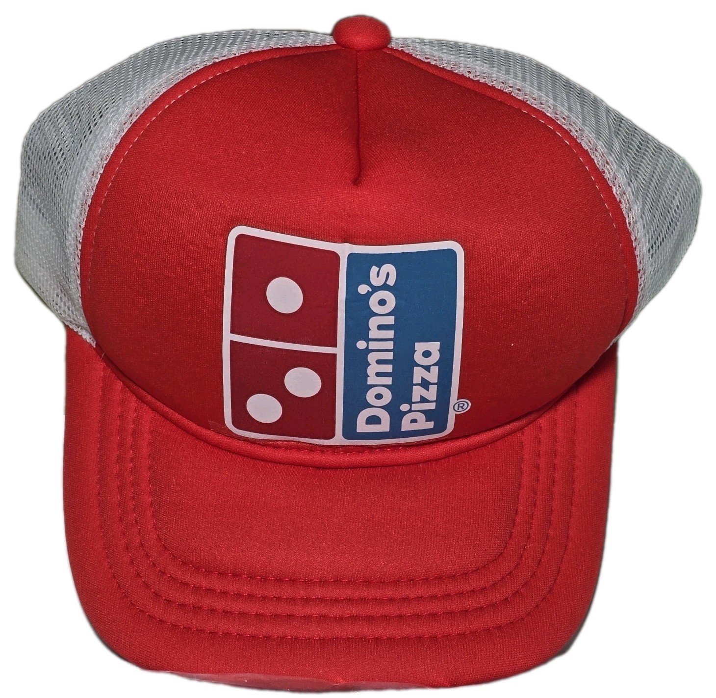 Domino's Pizza Employee Red White Blue Work Shirt Size G (Large) & Hat gallery