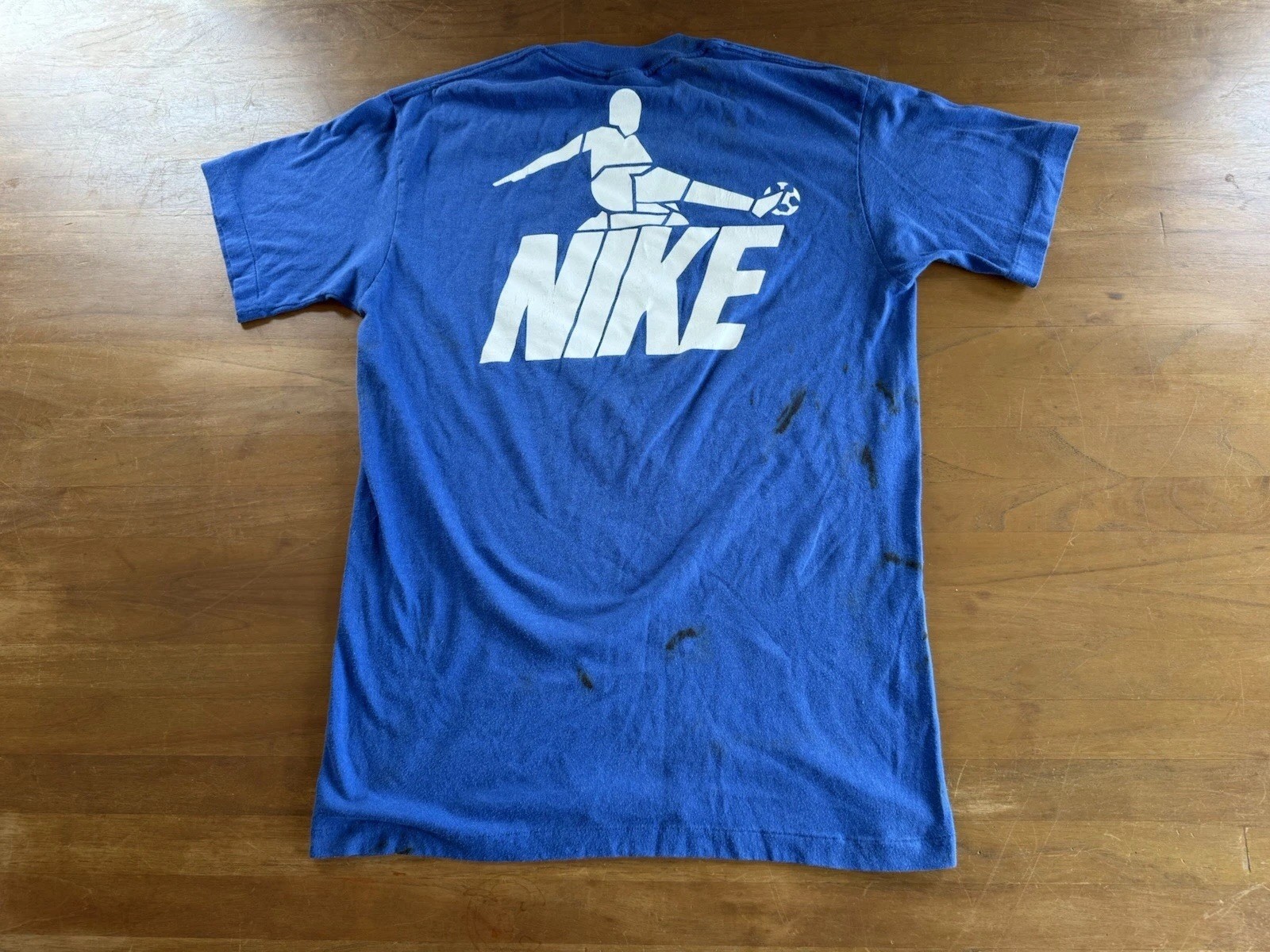 Nike Soccer Vintage 80S 90S Single Stitch T-Shirt Mens Size Large Gray Tag
