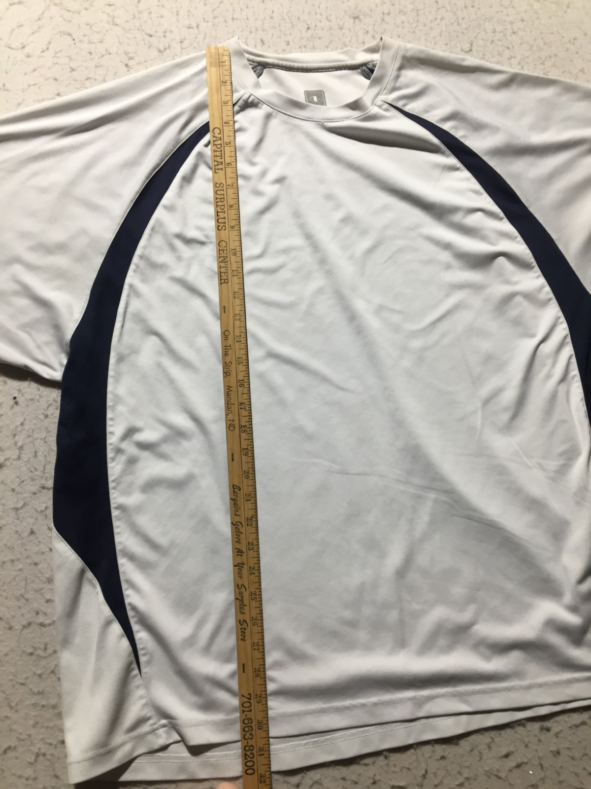 Champion Double Dry T Shirt Mens 3XL White Navy Blue Short Sleeve Crew Neck gallery