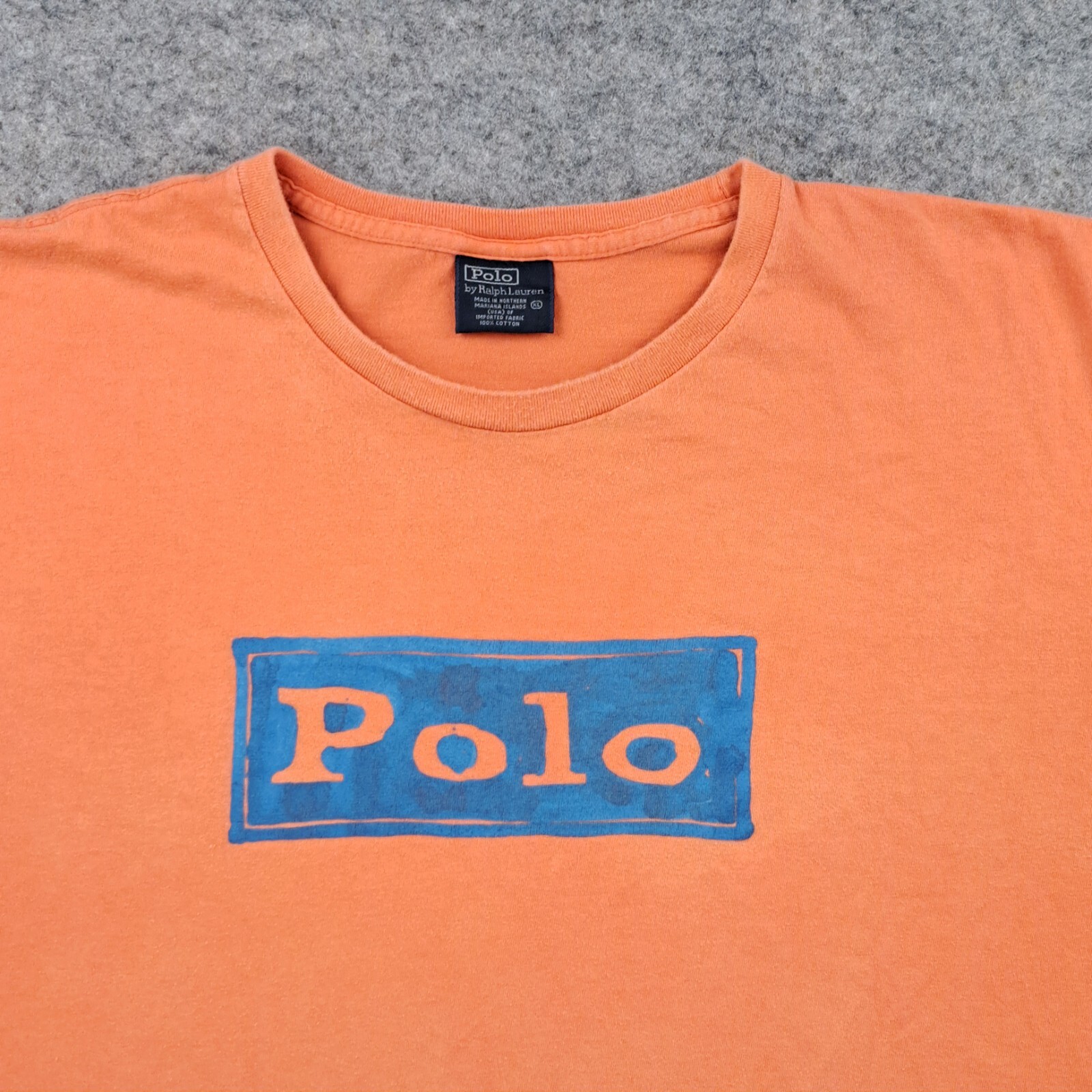 Vintage Polo Ralph Lauren Shirt Men Extra Large Orange Short Sleeve Preppy Y2K gallery