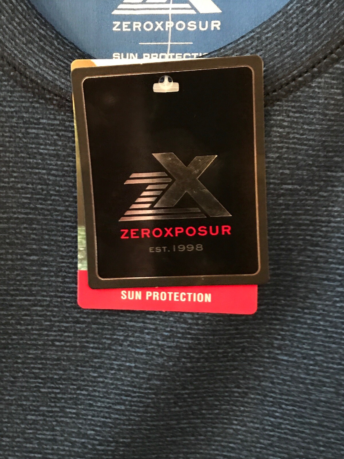 Men's ZEROXPOSUR Navy Crew Neck Active Short Sleeve T-Shirt Size Small gallery