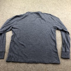 Faherty Shirt Mens Large Blue Long Sleeve Henley Lightweight Jersey Tee Casual