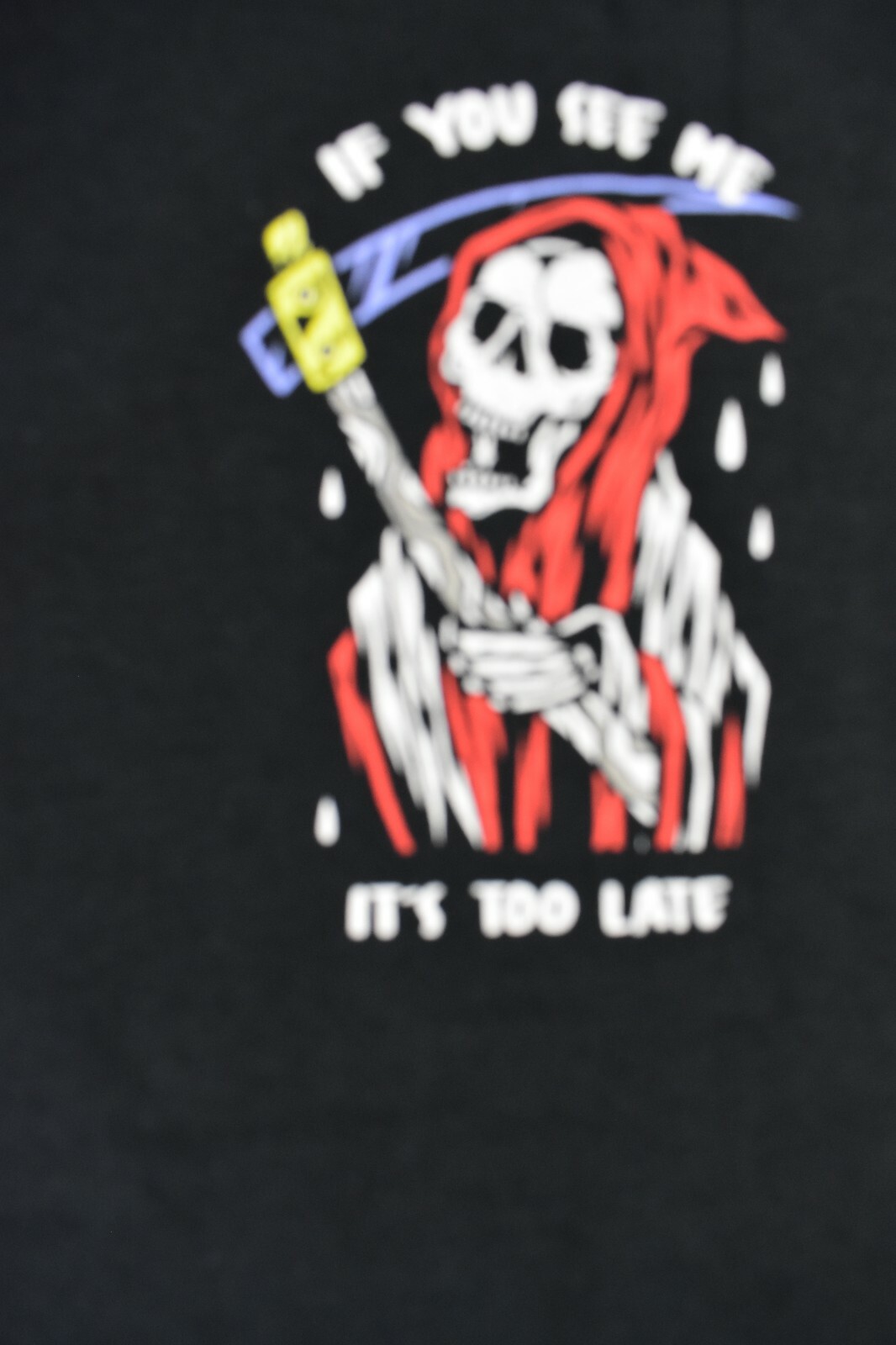 Cactus & Skull Mens Grim Reaper If You Can See Me It's Too Late Shirt New M,L,XL gallery