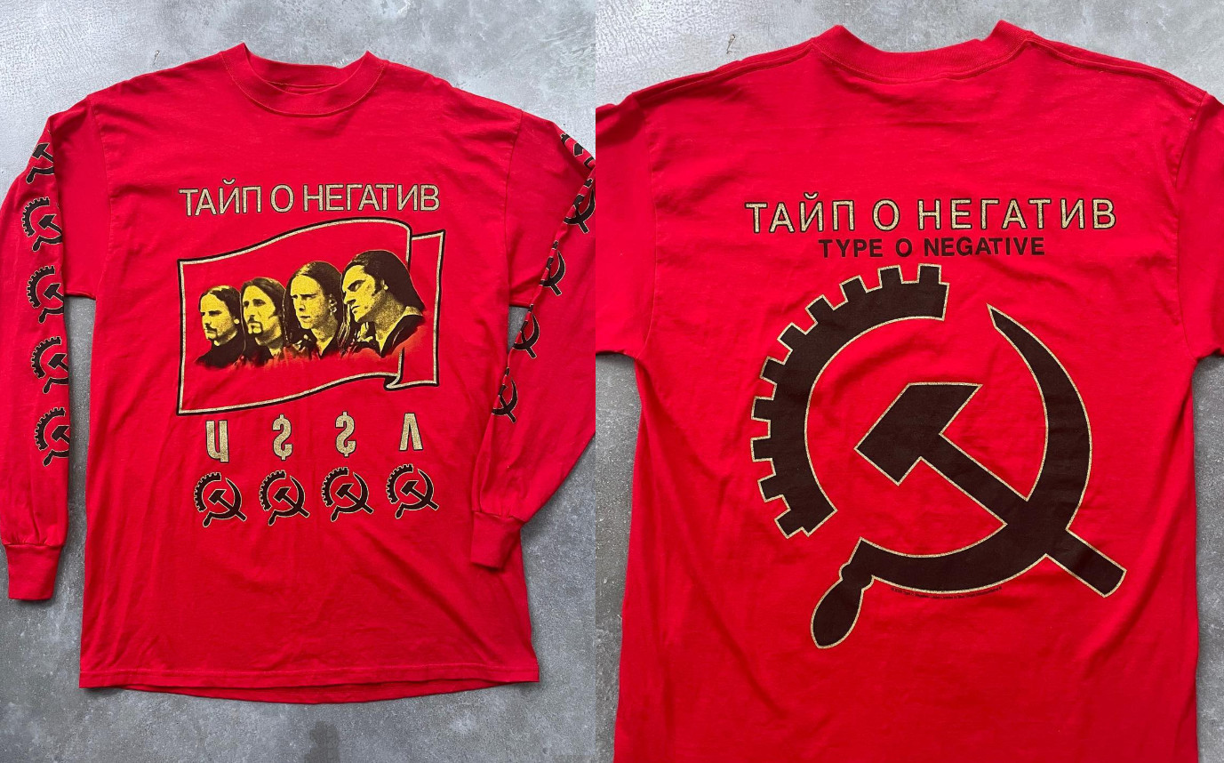 Type O Negative USSR long sleeve Red Shirt Full Size ED705