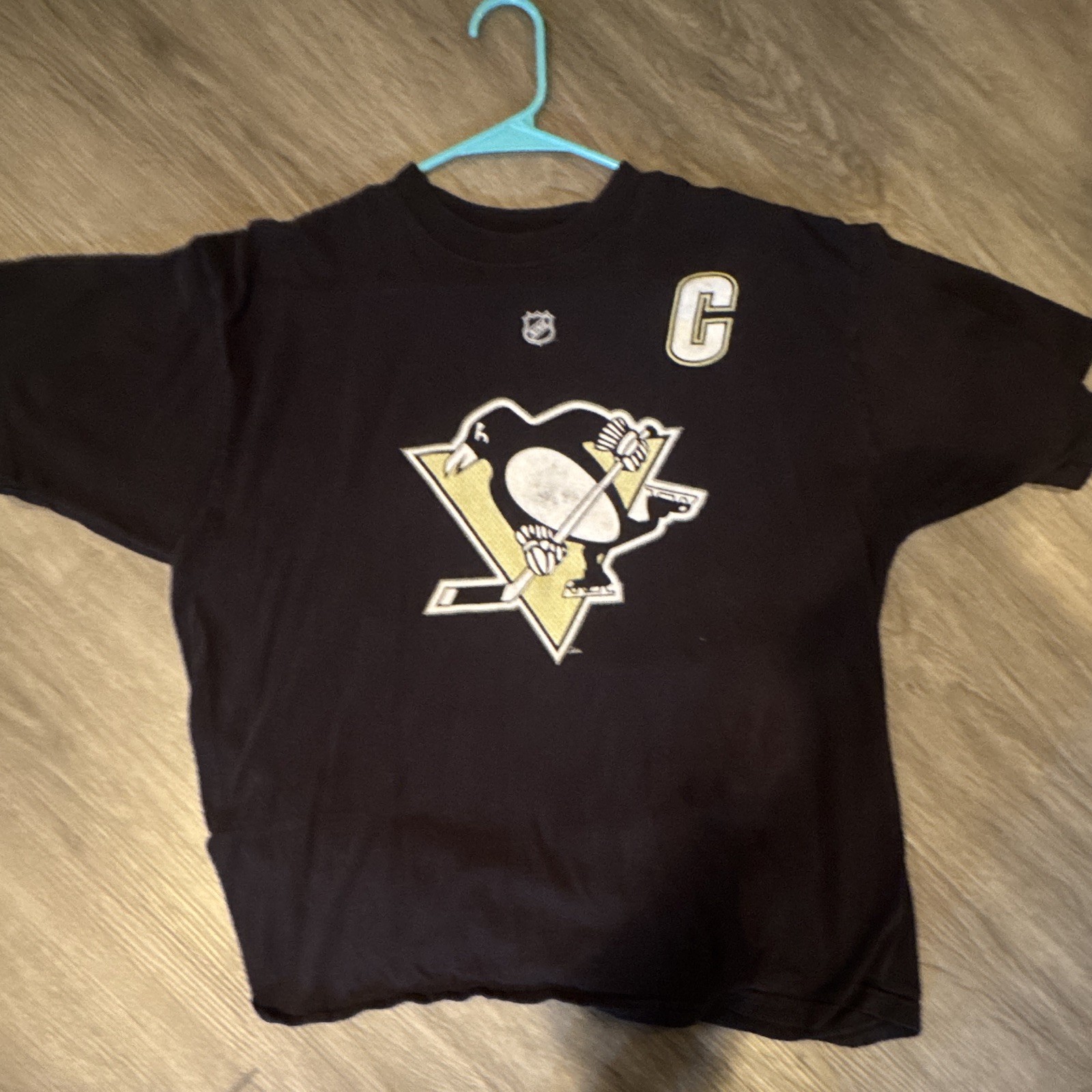 Reebok Pittsburgh Penguins Sidney Crosby #87 Black Crew Neck Tee Men’s L gallery