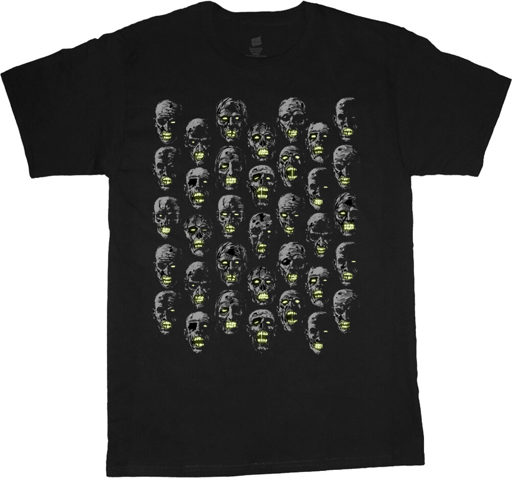 Glow In The Dark Skull T-shirt Mens Graphic Tees Halloween Themed Funny Spooky gallery