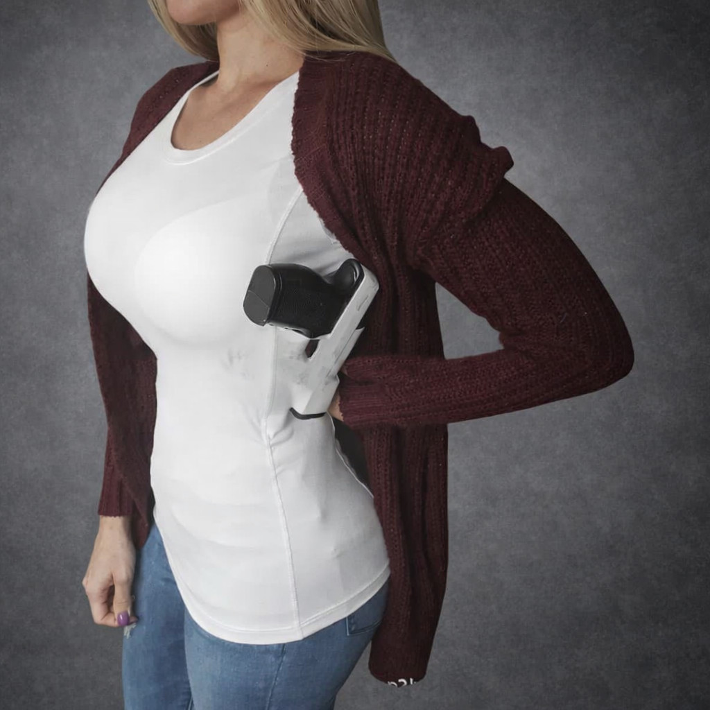 Men Tactical Concealed Carry Shirt Short Sleeve Hidden Holster Pockets gallery