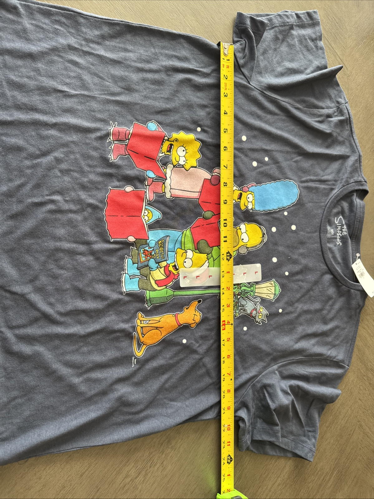 The Simpsons ~Christmas Carols T-shirt Adult Large Navy Blue NWT gallery