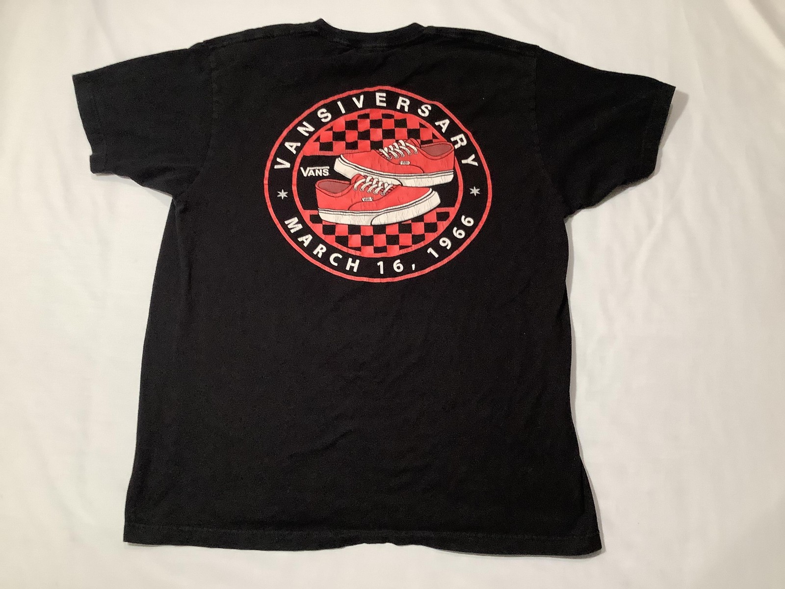 Vans Shirt Mens Large Black Vansiversary March 16 1966 Graphic Logo Skate Tee