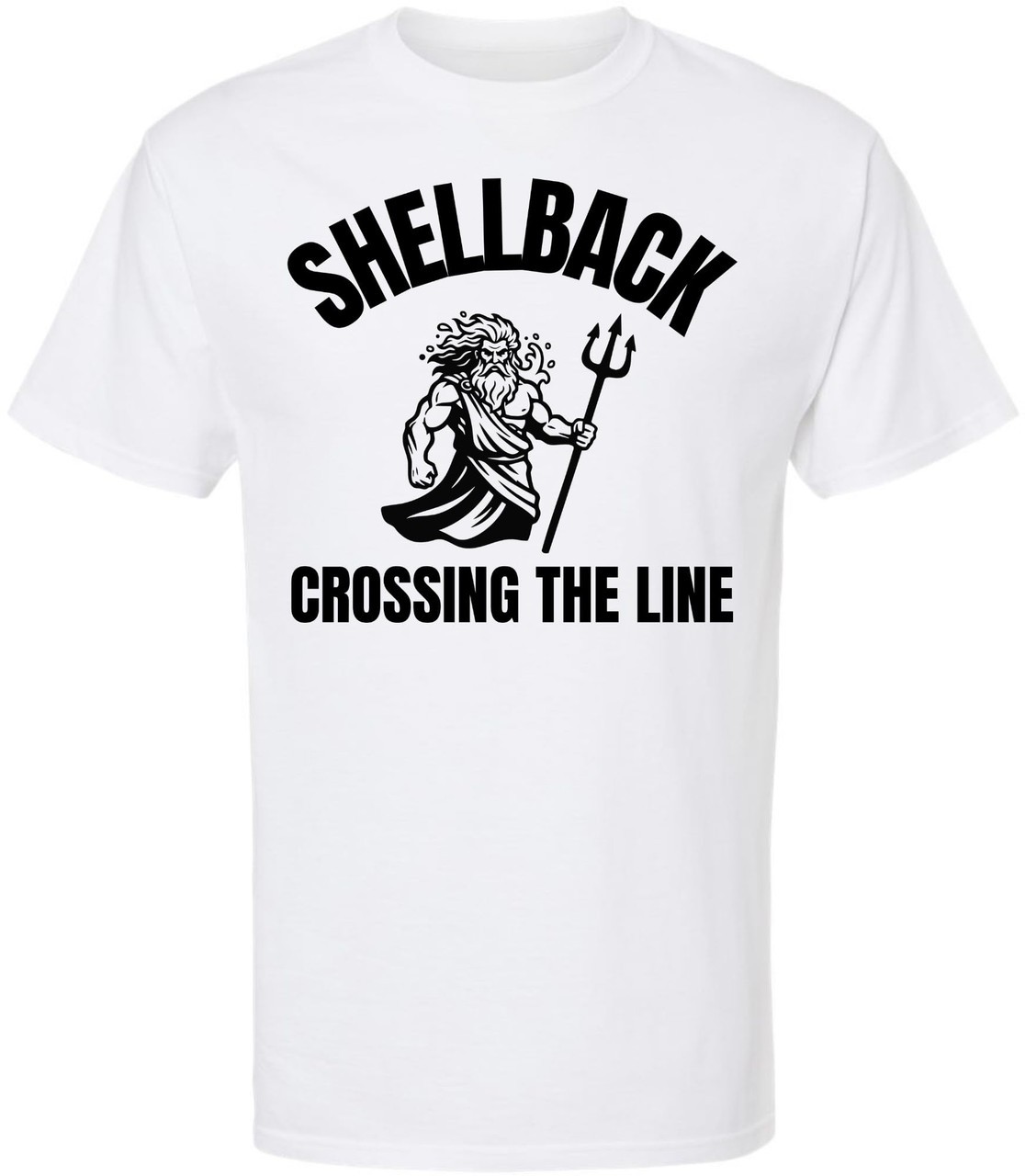 Shellback Crossing The Line Printed T-Shirt Nautical Maritime King Neptune Tee gallery