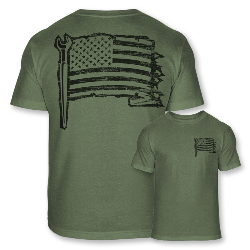 Men’s Patriotic Ironworker American USA Flag Iron Worker Athletic T-Shirt – A58