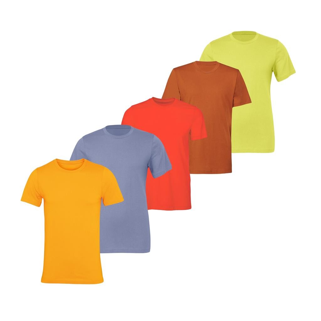 5 Pack Bella Canvas Mens T Shirts Short Sleeve Crew Neck Cotton Tees Large gallery