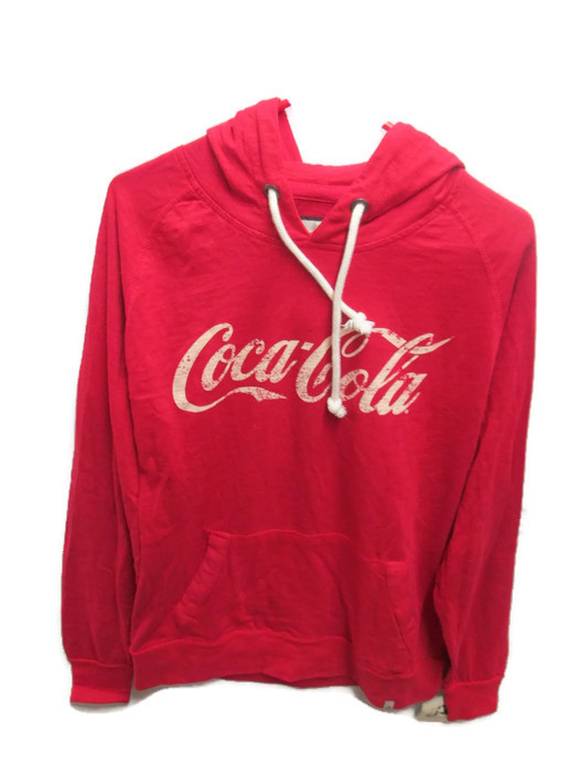 Coca-Cola Lightweight Hooded Long-Sleeve T-Shirt Tee Kangaroo Pocket Medium gallery