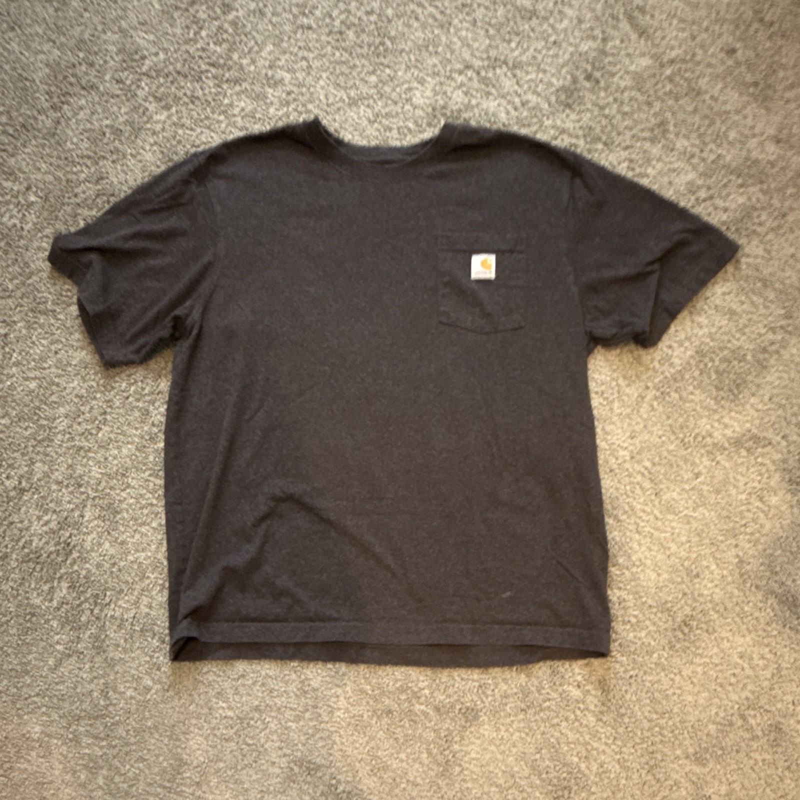 Carhartt Men’s Gray XL Pocket Logo T-Shirt Solid Cotton Knit Crew Neck