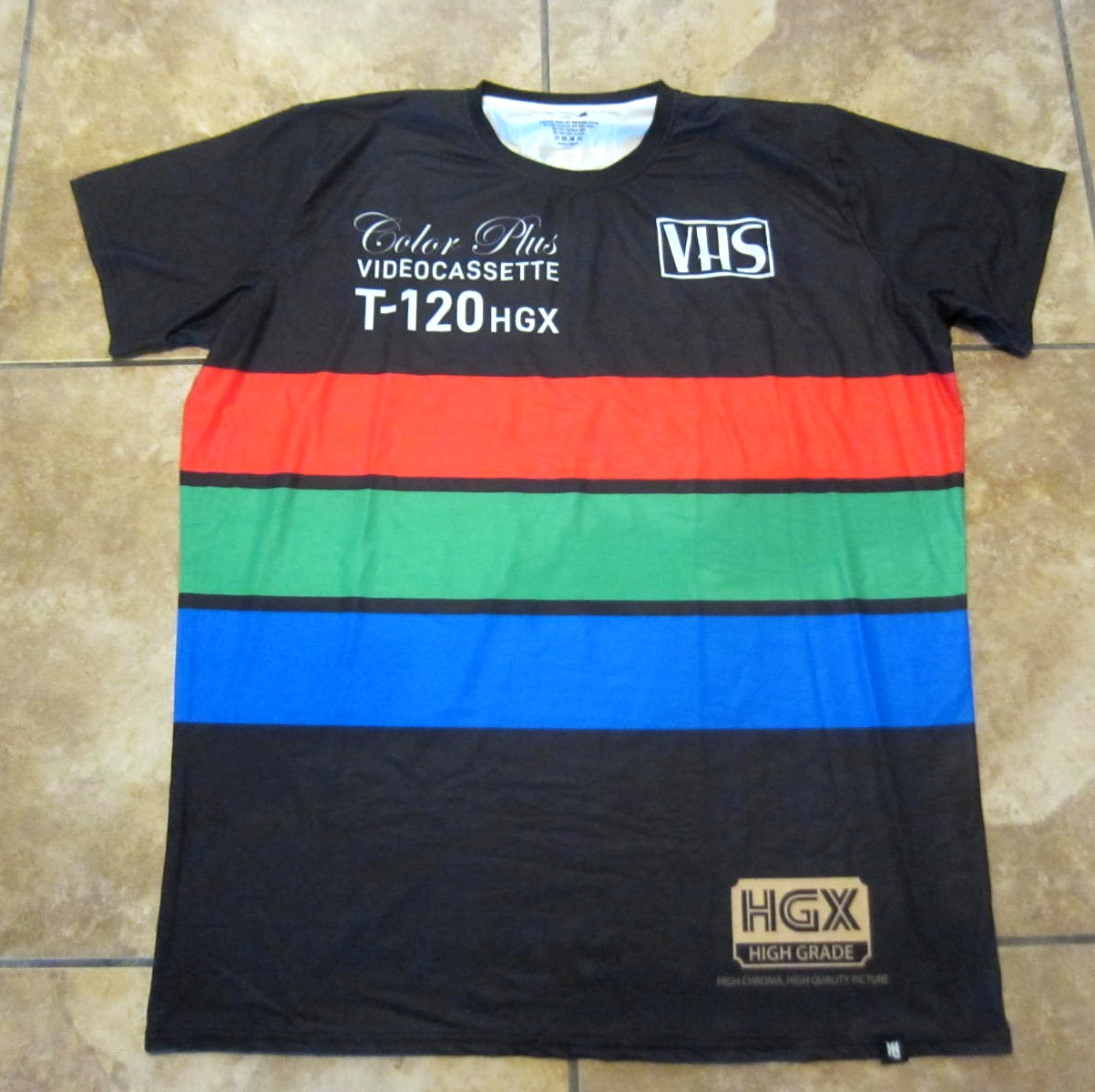 Hoodie Lab Videocassette HGX Multicolor T-Shirt Men’s Size 3XL Double Sided