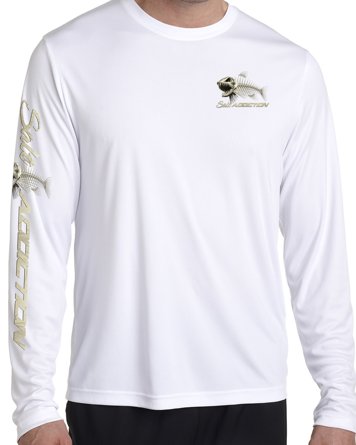 Salt Addiction t shirt long sleeve microfiber saltwater fishing uv upf 50+ BONES gallery